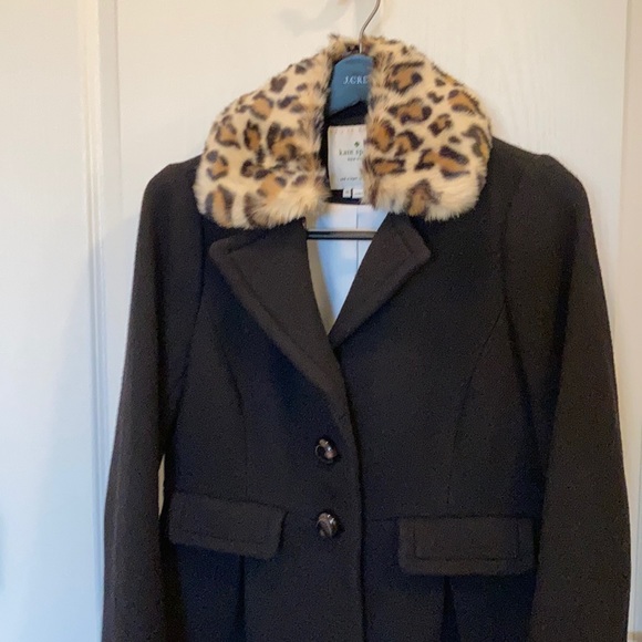 Kate Spade Removable Fur Collar Wool Coat - Picture 2 of 9
